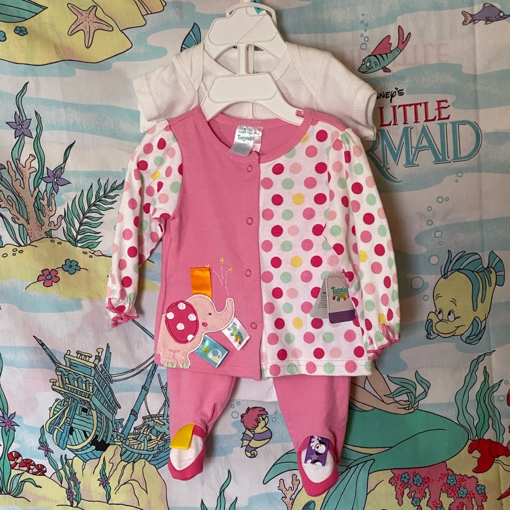 Baby girl elephant outfit size 6 months